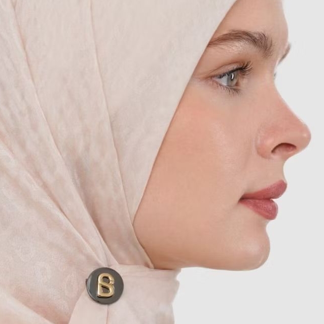 Round Pin Brooch Gold Silver Buttonscarves Bros/pin Dagu Asli dan Baru Ready