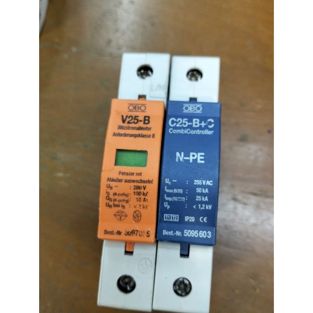 arrester 2 pole V25B +C 25 obo