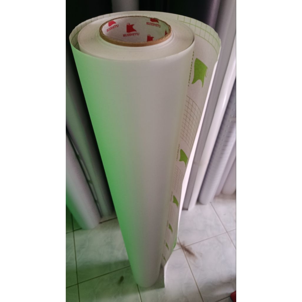 

sticker sand blast putih buram