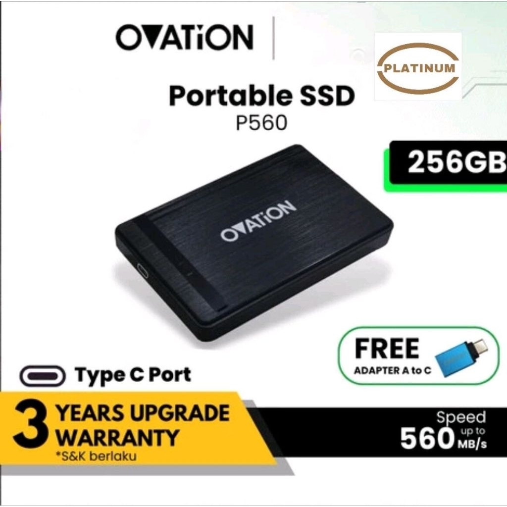 OVATION P560 SSD Portable 256GB External Eksternal Type C