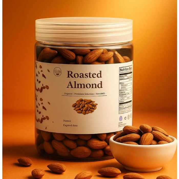 

Kacang Almond Panggang Premium Toples Roasted Premium Almond in Jar