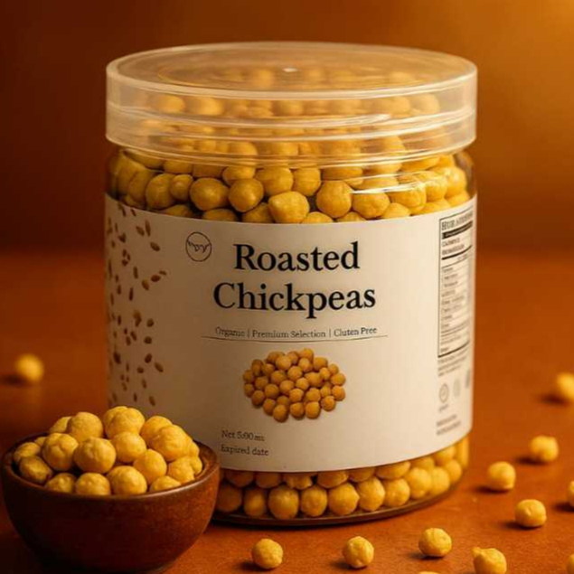 

Roasted Premium Chickpeas in Jar Kacang Arab Panggang Kemasan Toples