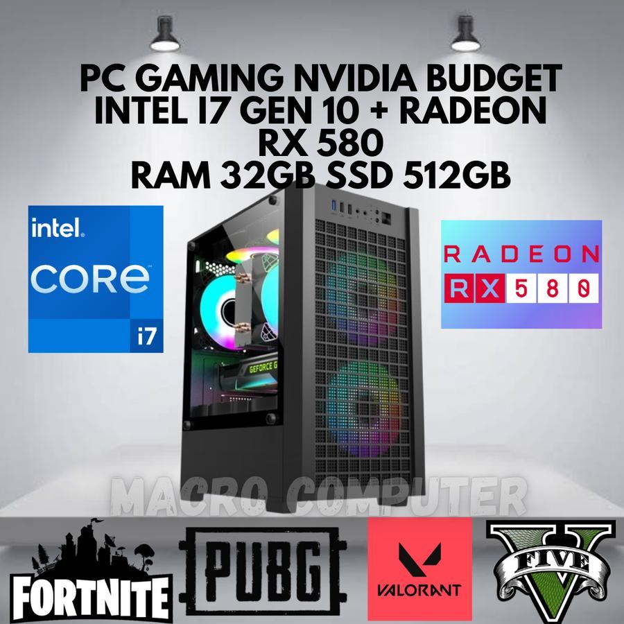PC GAMING i7 GEN 10 + RADEON RX 580 8GB DDR5 2048SP | RAM 32GB |PC I3 I5 I7 |PC RAKITAN I7 GEN 10 - 