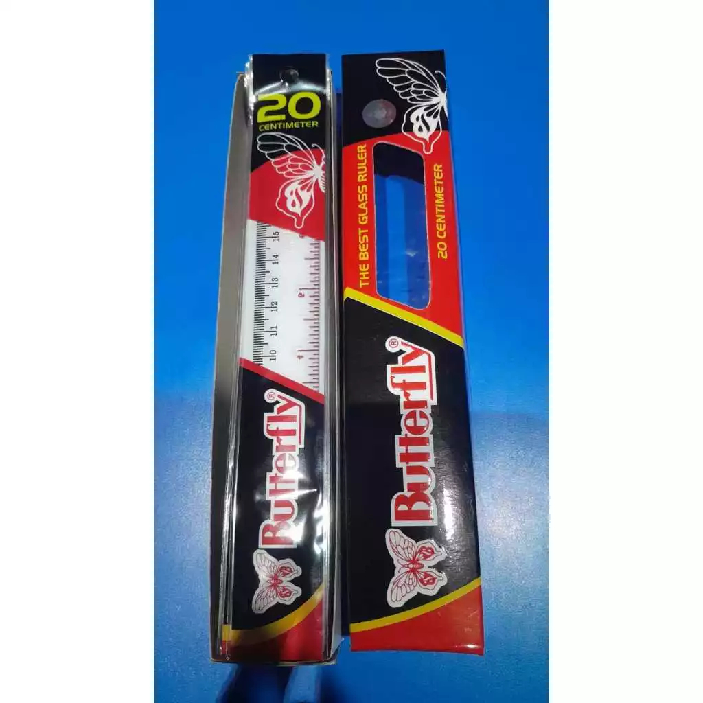 

Penggaris 15 / 20 / 30 cm Plastik Butterfly - Transparant Ruler / Terlaris / Termurah