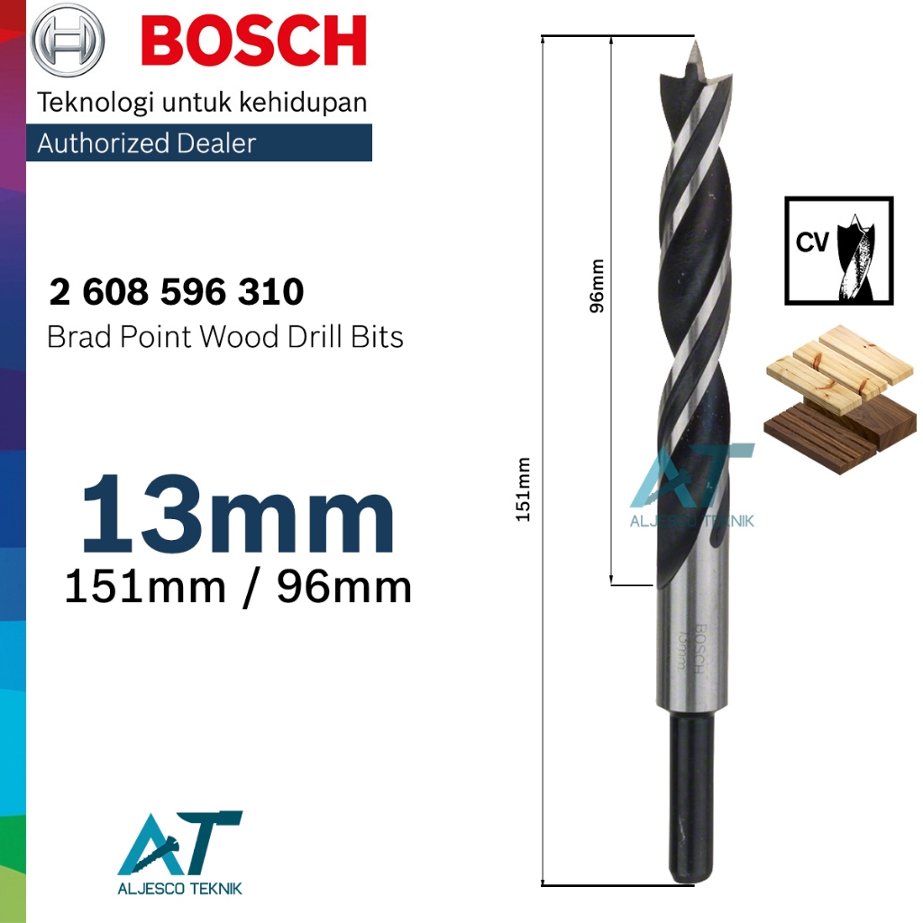 BOSCH MATA BOR KAYU 13MM 13 MM BRAD POINT