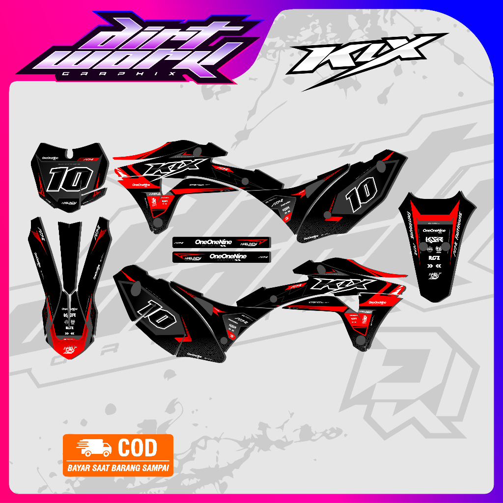 DECAL KLX GORDON FULLBODY MOTIF SIMPLE HOLOGRAM CHROME GLOSSY BY DIRTWORK