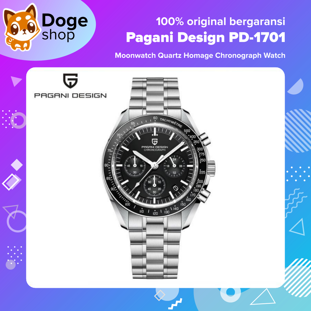 Pagani Design PD-1701 Chronograph VK63 Moonwatch Homage Jam Tangan PD1701 Sapphire Crystal