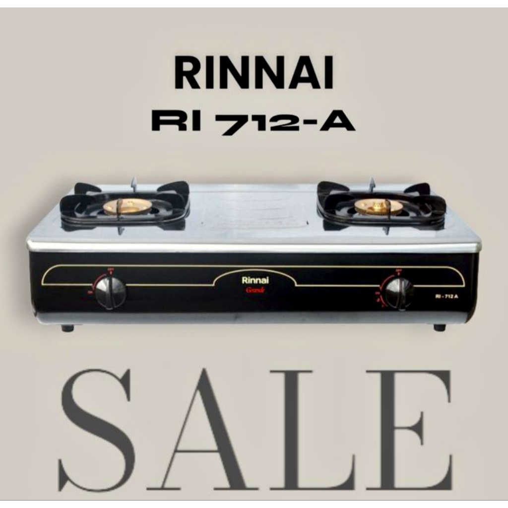 Kompor Gas 2 Tungku Rinnai 712A/Kompor Gas Jumbo RINNAI 712A
