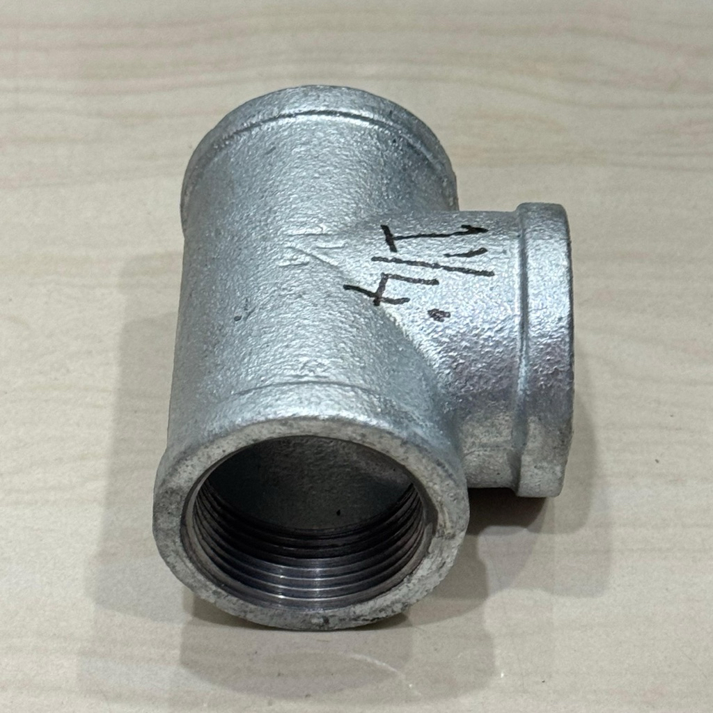 HARGA 1buah) Tee besi galvanis 1-1/4” inci tee drat dalam vlock galvaniz 1.25” inchi reducer tees be