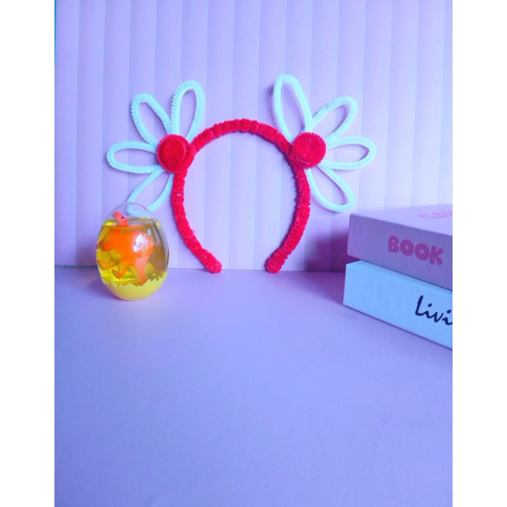 Bando Bunga Merah Putih / Bando 17 Agustus / Aksesoris 17 Agustus