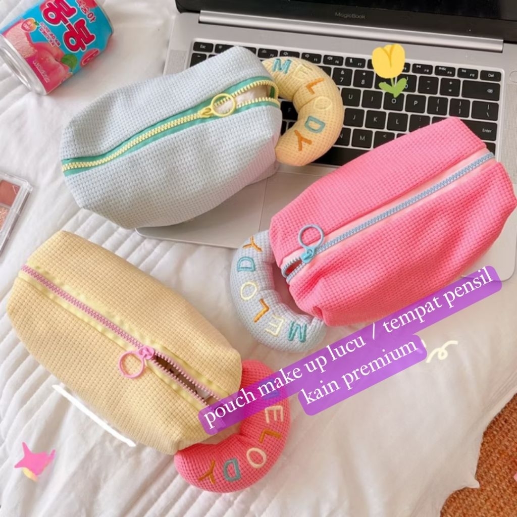 

TEMPAT PENSIL PASTEL SOFT MACARON PILLOW AESTHETIC / TEMPAT PENSIL BANTAL KOREAN STYLE