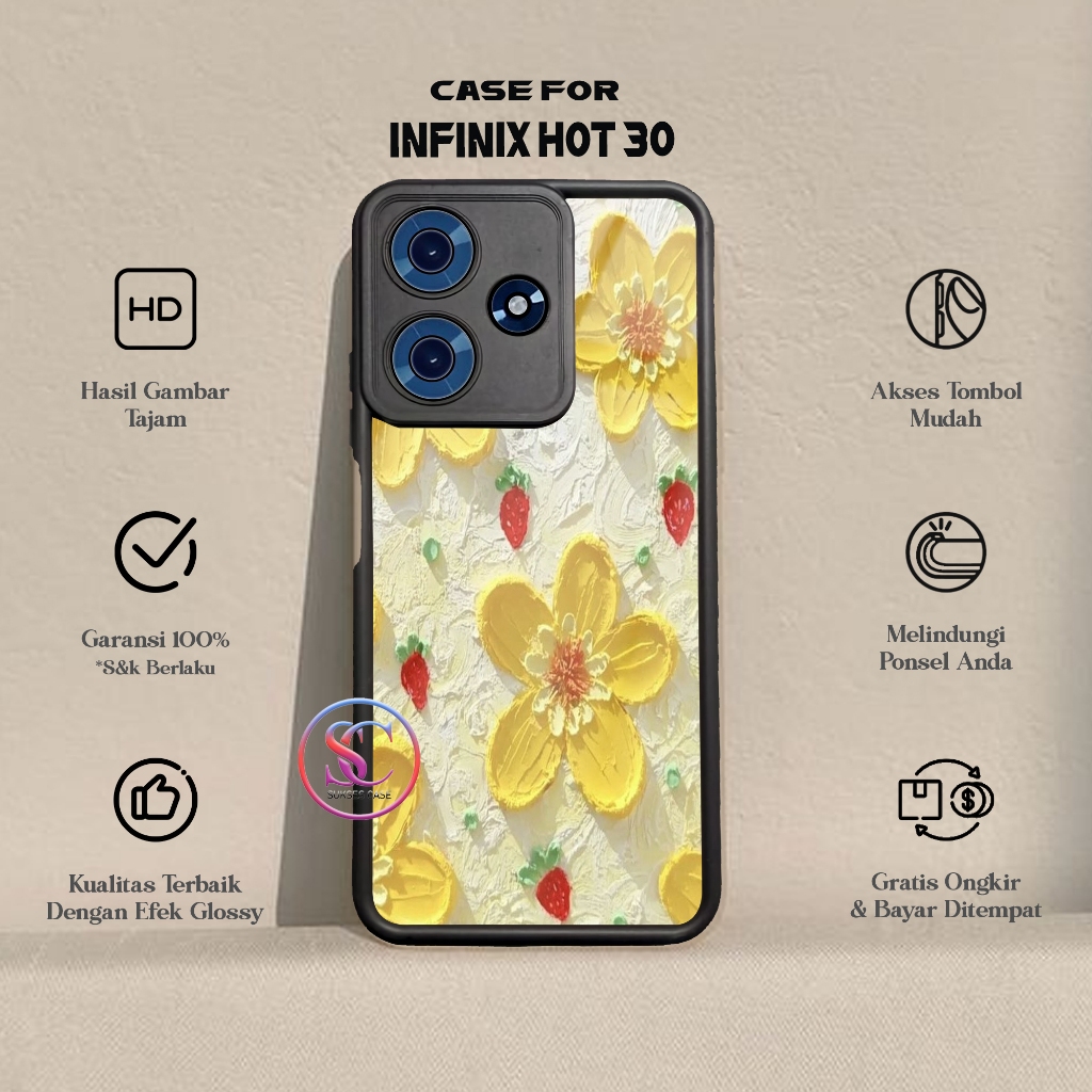 Sukses Case INFINIX HOT 30 - SOFTCASE GLOSSY 2D  Infinix hot 30 - Silikon Hp Infinix  - Silicon Hp I