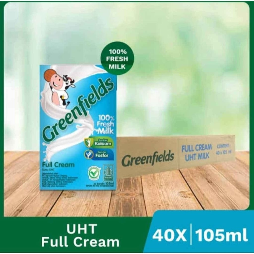 

Susu UHT Greenfields Full Cream 105ml x 40 pcs (1 dus atau 20 pcs)
