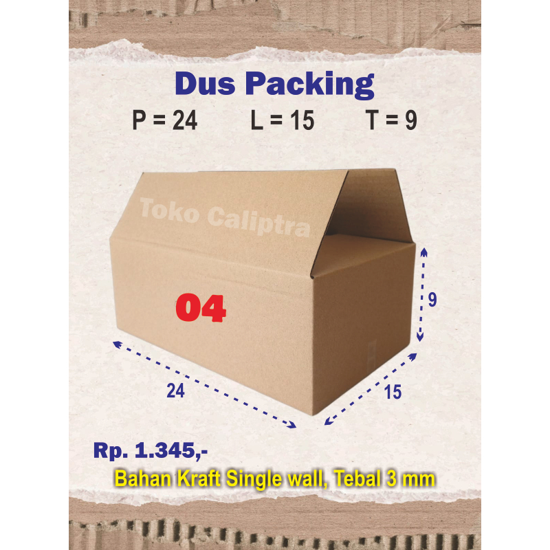 

Kardus Packing 04 PLT (24 x 15 x 9) Cm