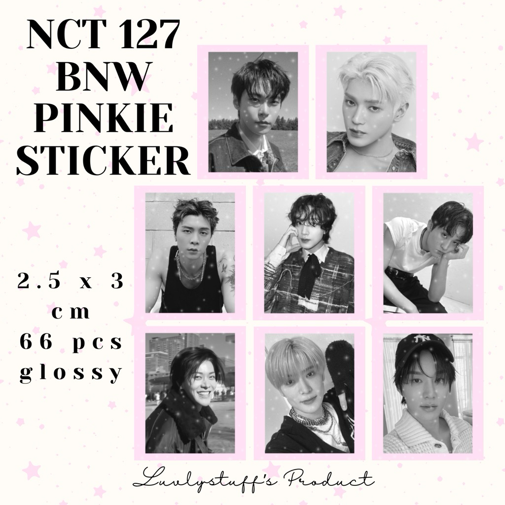 

[Luvlystuff] NCT 127 BNW PINK STICKER || AESTHETIC STIKER KPOP GLOSSY DECO