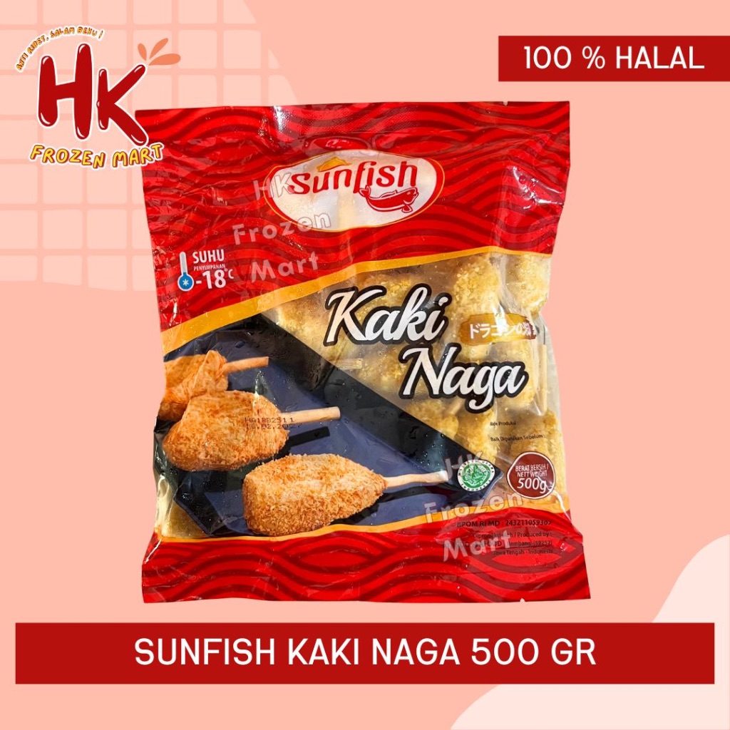 

Sunfish Kaki Naga 500gr isi ± 35pcs | pentol ikan nugget stik sempol naget HK Frozen Mart