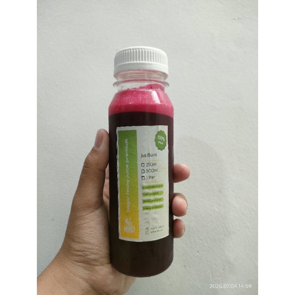 

pressed juice jus murni tanpa gula tanpa pemanis tanpa susu tanpa air