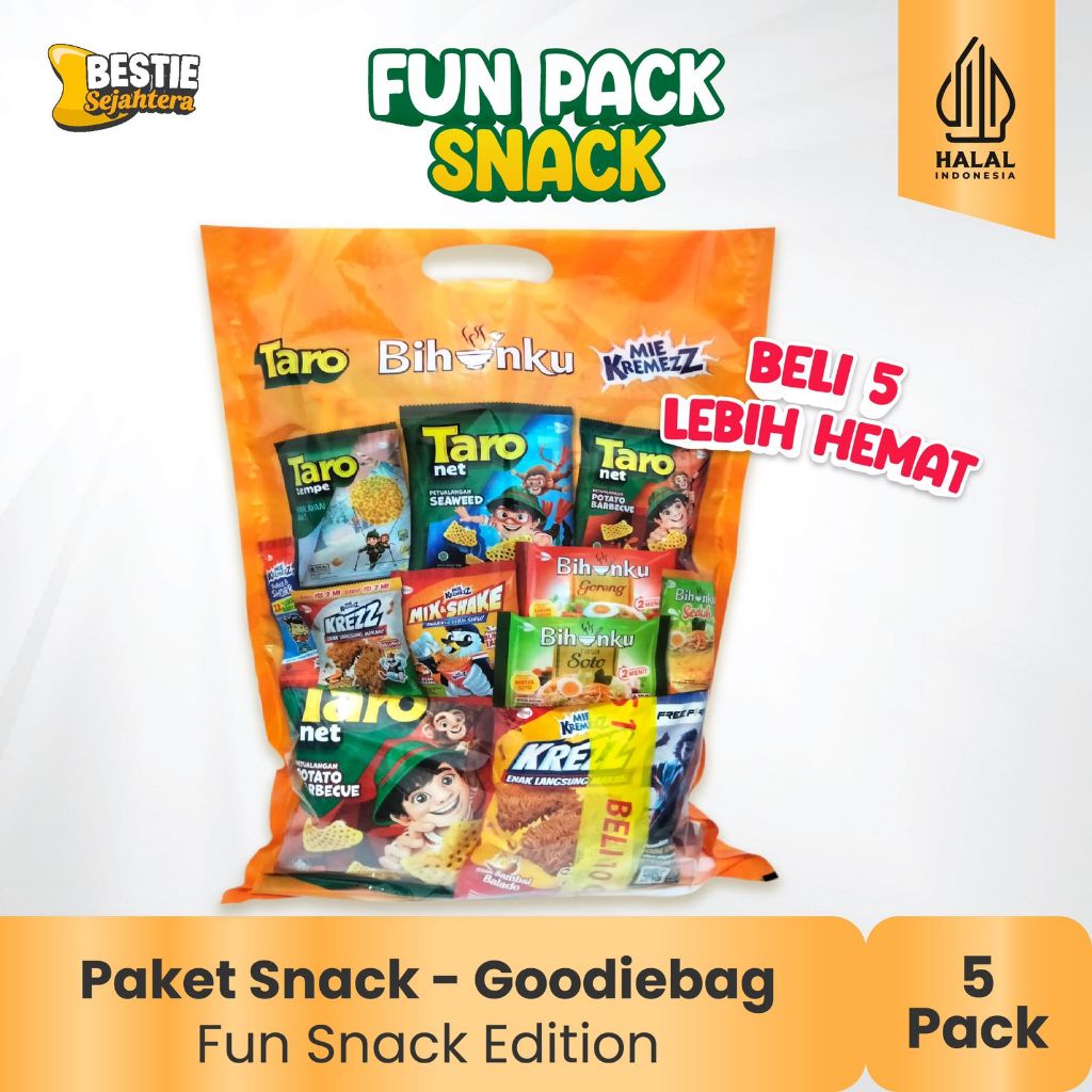 

Bundling!! 5 Paket Fun Snack Edition - Paket Hampers Anak - Free Kartu Ucapan