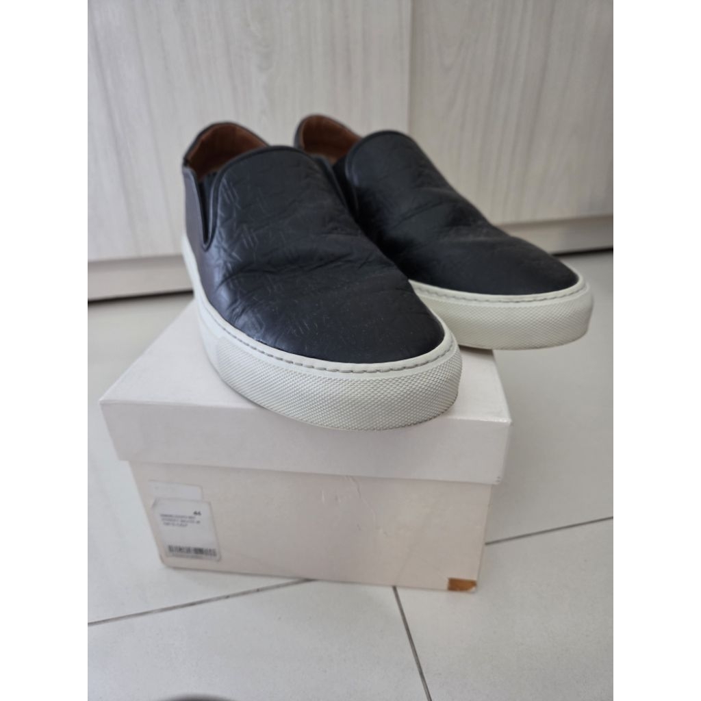 Givenchy Street Skate III Black/White Leather Slip on Sepatu Pria ukuran 44