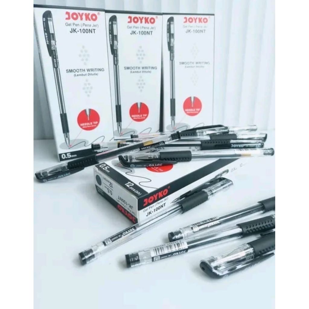 

(12pcs)Pulpen Joyko JK-100 NT Pulpen Gel Hitam 0.5 mm