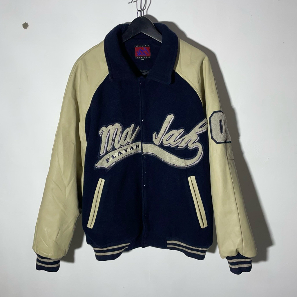 varsity leather majah flavah vintage