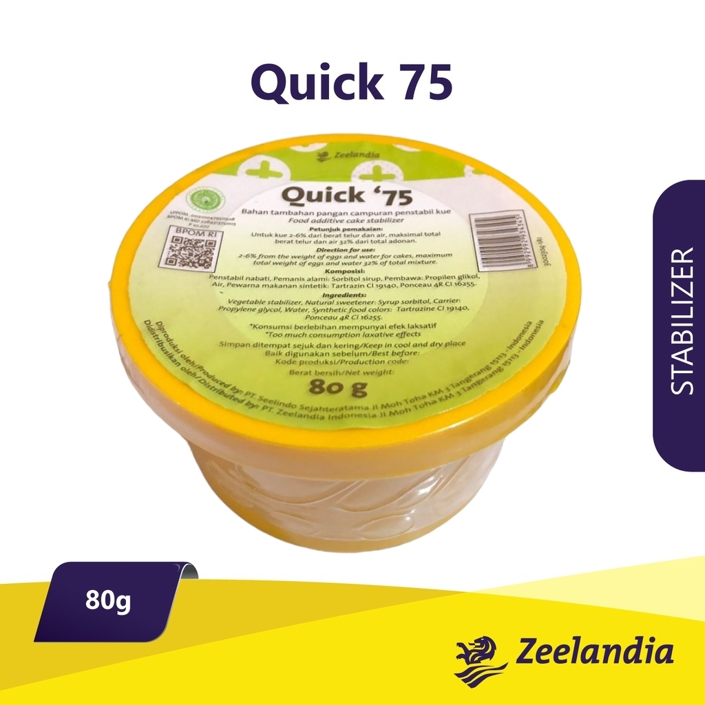 

Pengembang Roti Kue Sp Quick 75 Zeelandia Emulsifier Pengemulsi 80 gram / gram