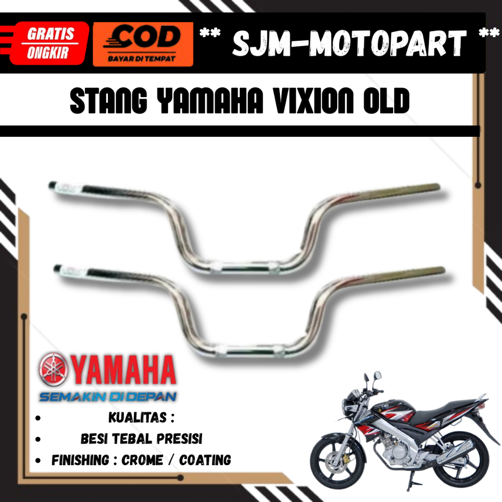 STANG SETIR YAMAHA VIXION  OLD MODEL ORI CRHOME