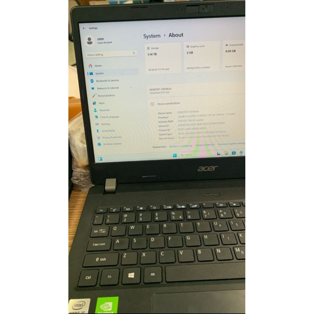 Acer Travelmate Intel Core i5 Gen 10