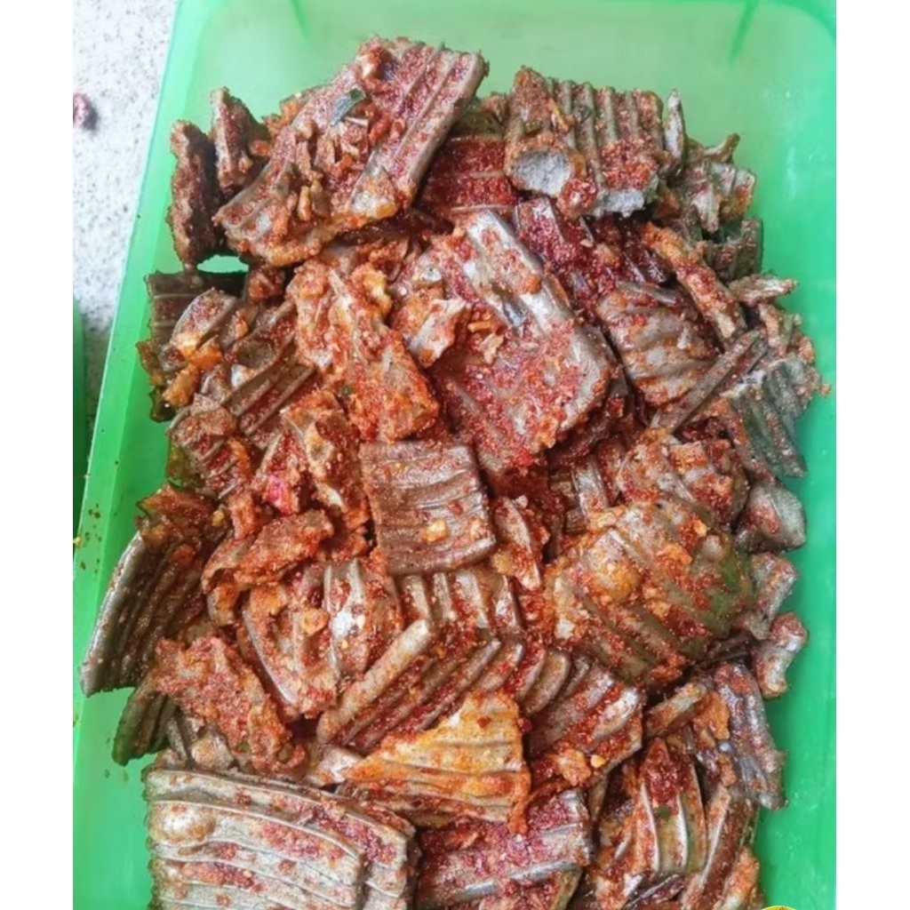 

krupuk jengkol pedes-seblak jengkol pedes