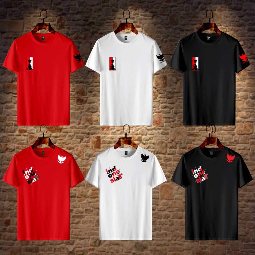 Kaos Merah Putih 17 Agustusan Pria Dewasa/Baju 17 Agustusan