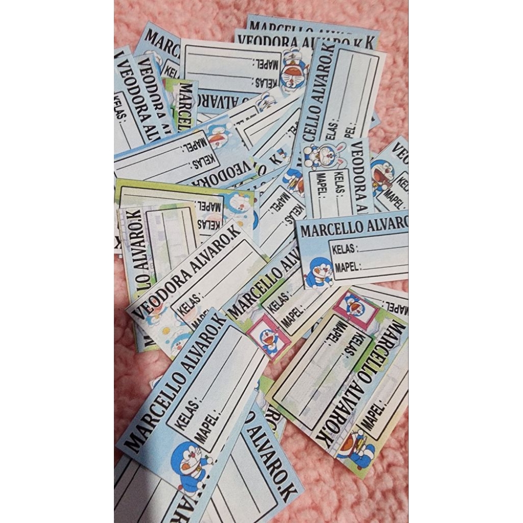 

STICKER NAMA/STICKERBUKU/MOTIF DORAEMON