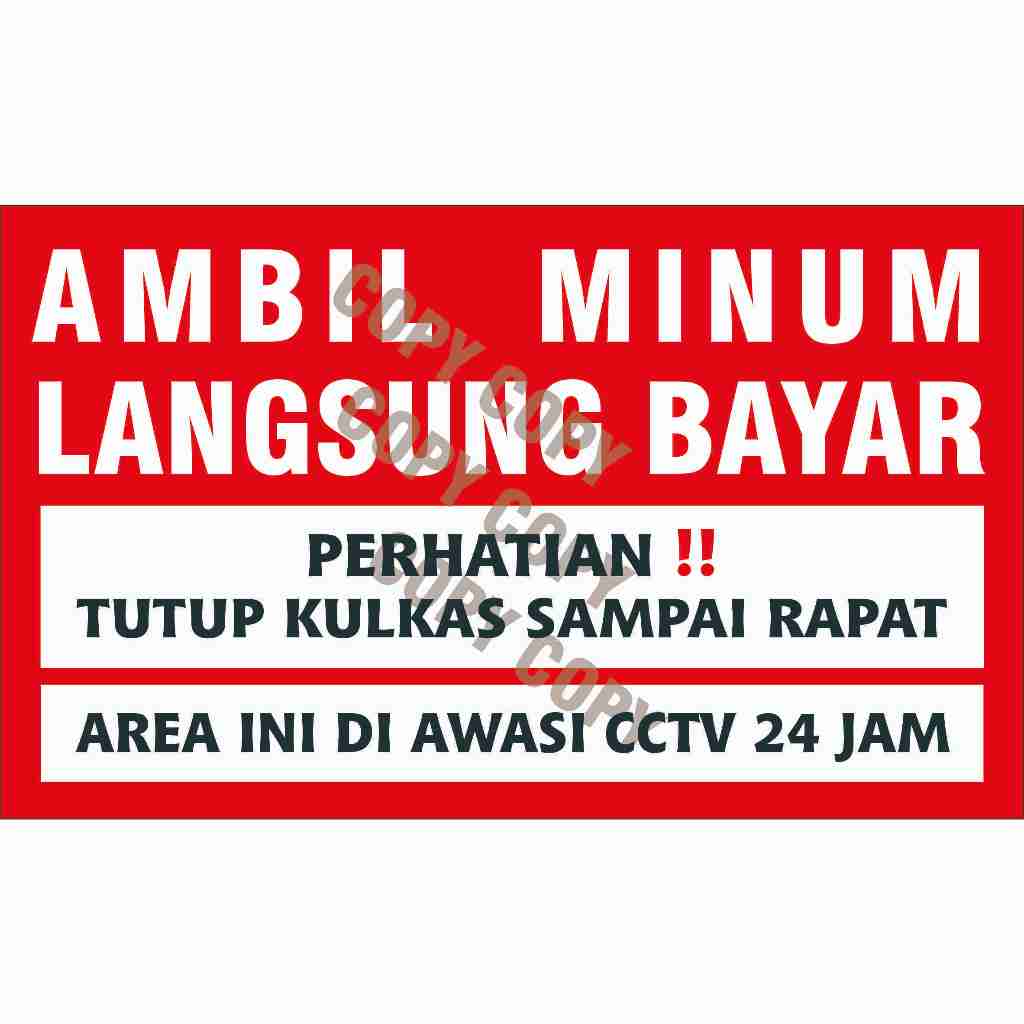 

STIKER AMBIL MINUM LANGSUNG BAYAR
