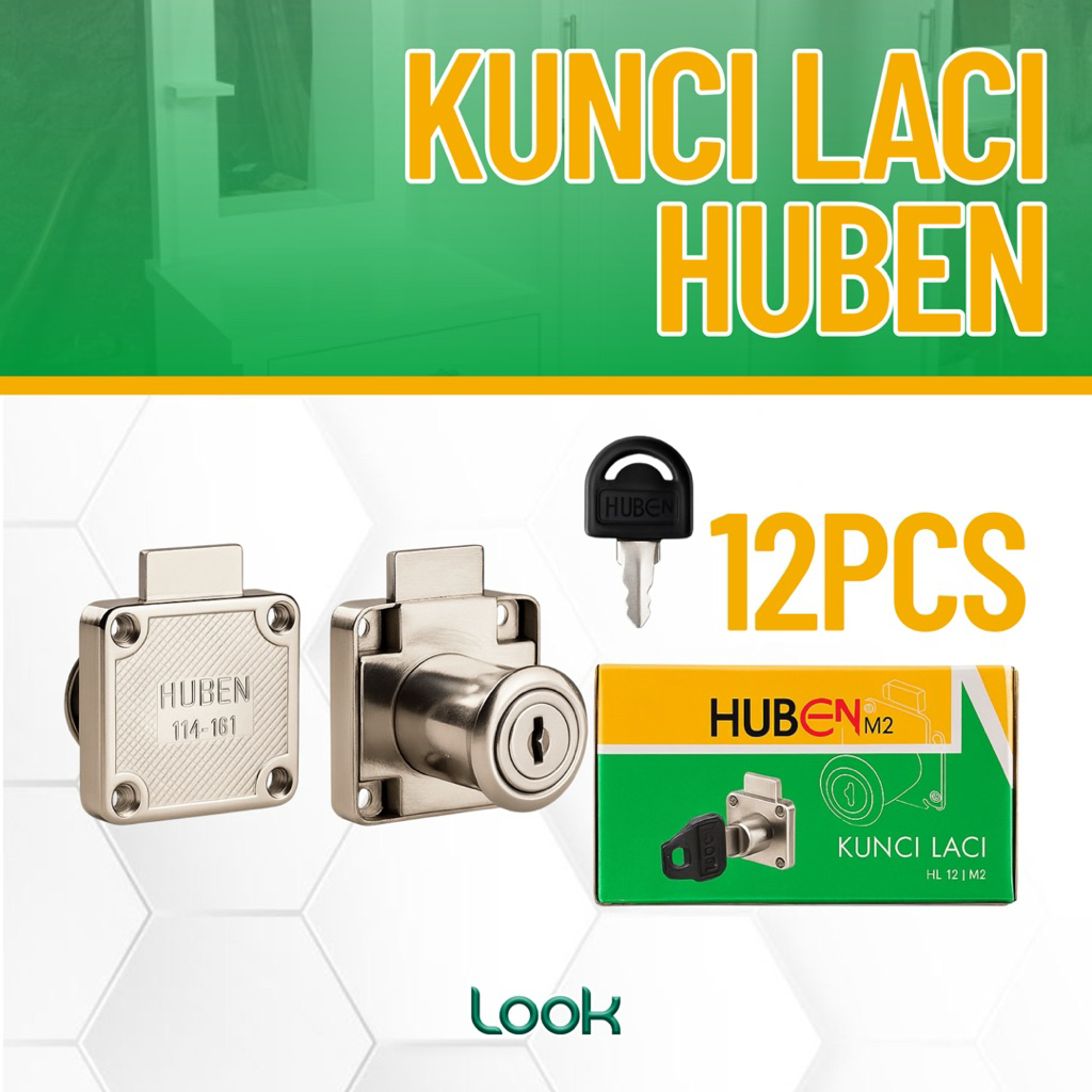 Huben HM - 181 - Kunci Laci Lemari Huben HM - 181 | kunci Lemari Huben M2 - 12 Pcs