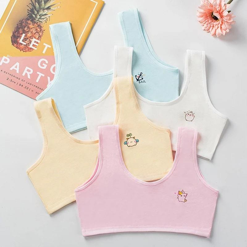 Bra Bh Mini Wanita Pubertas Miniset Anak Kecil Cewek Remaja Katun Pakaian Dalam / Miniset remaja