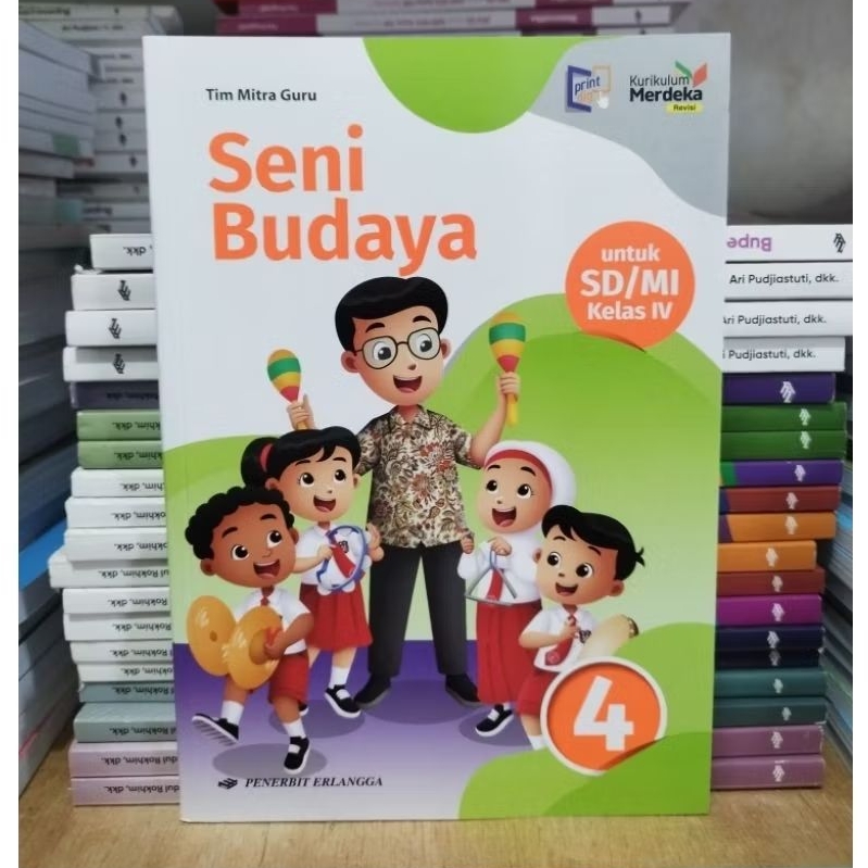 NEW & ORI Buku Seni Budaya SBK REVISI sd/mi kelas 4 kurikulum merdeka erlangga