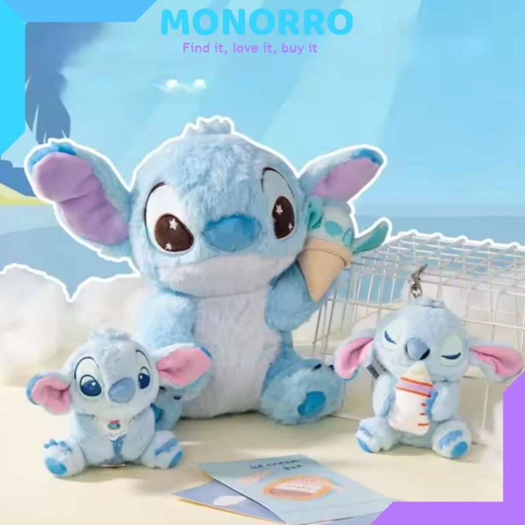 Gantungan Tas Stitch Lilo Angel Bag Charm Stitch Milk ORI