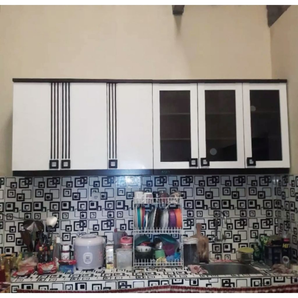 Sale Lemari gantung dapur rak gantung kitchen set atas 6 pintu minimalis