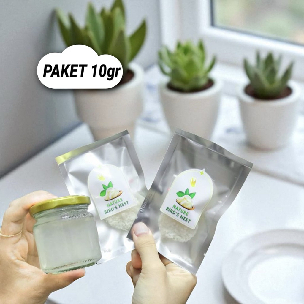 

NATURE BIRDS NEST - Sarang burung walet kering kemasan sachet - siap masak