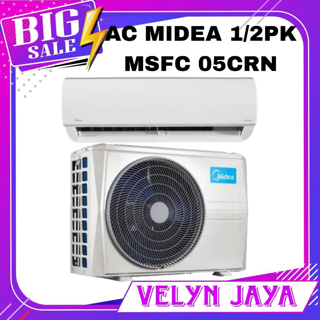 Ac midea 1/2pk msfc 05 crn ac low watt midea 1/2pk