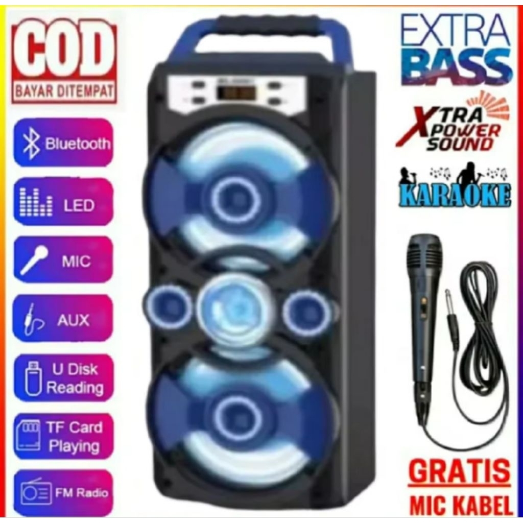 PALING BESAR SPEAKER BLUETOOTH YC-801/MH-38BT GRATIS SX-3009 MIC WIRELESS SPEAKER SX-5005 PORTEBEL X