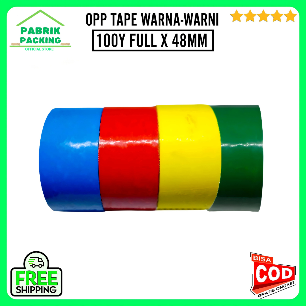 

Lakban Warna Warni 48mm x 100yard Opp Color Tape 2inch