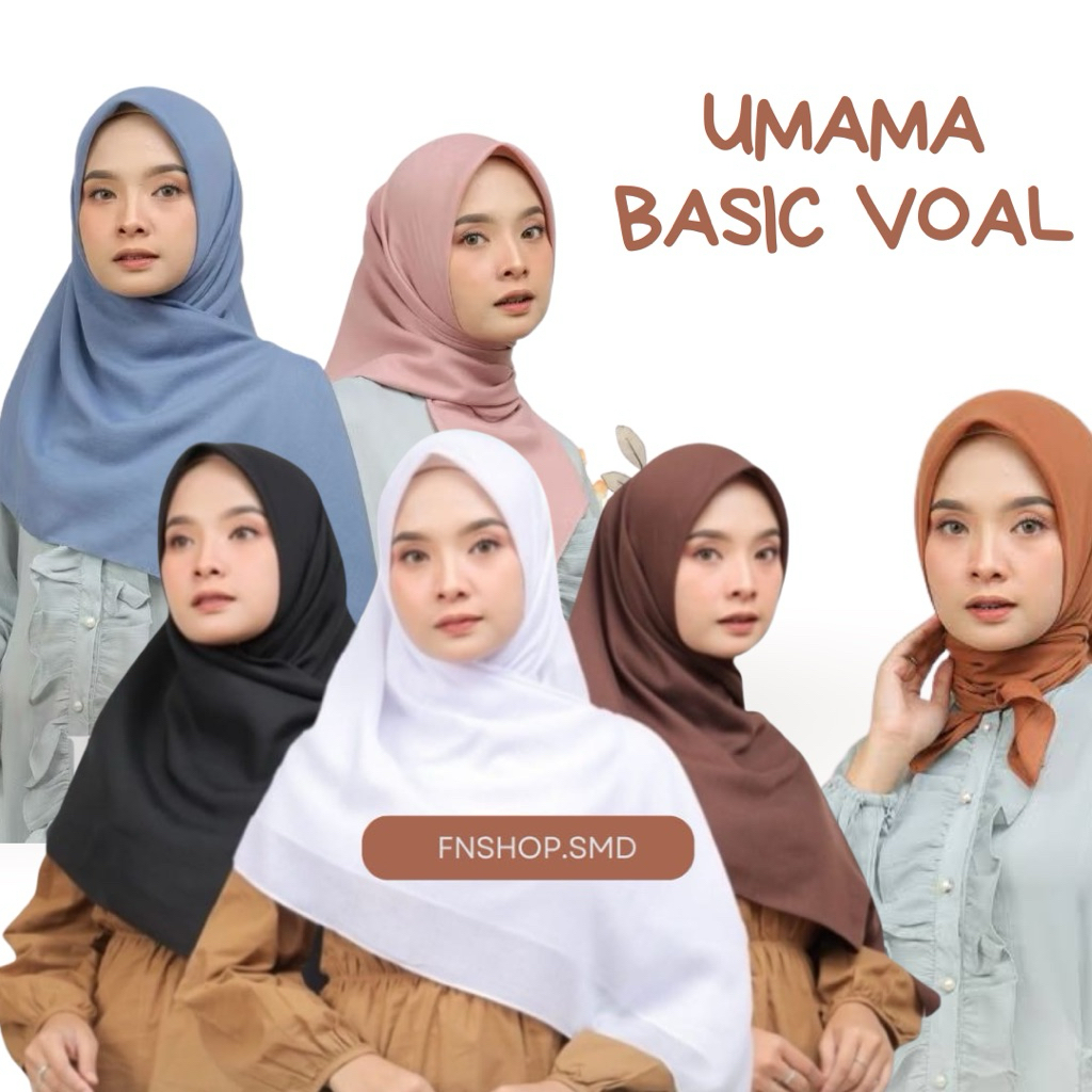 Segiempat Umama Basic Voal / Hijab Sekolah / Segiempat /UmamaVoal /jilbab sekolah