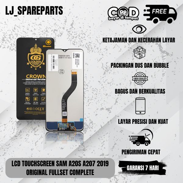 LCD TOUCHSCREEN SAMSUNG A20S A207 2019 FULLSET COMPLETE ORIGINAL 100%
