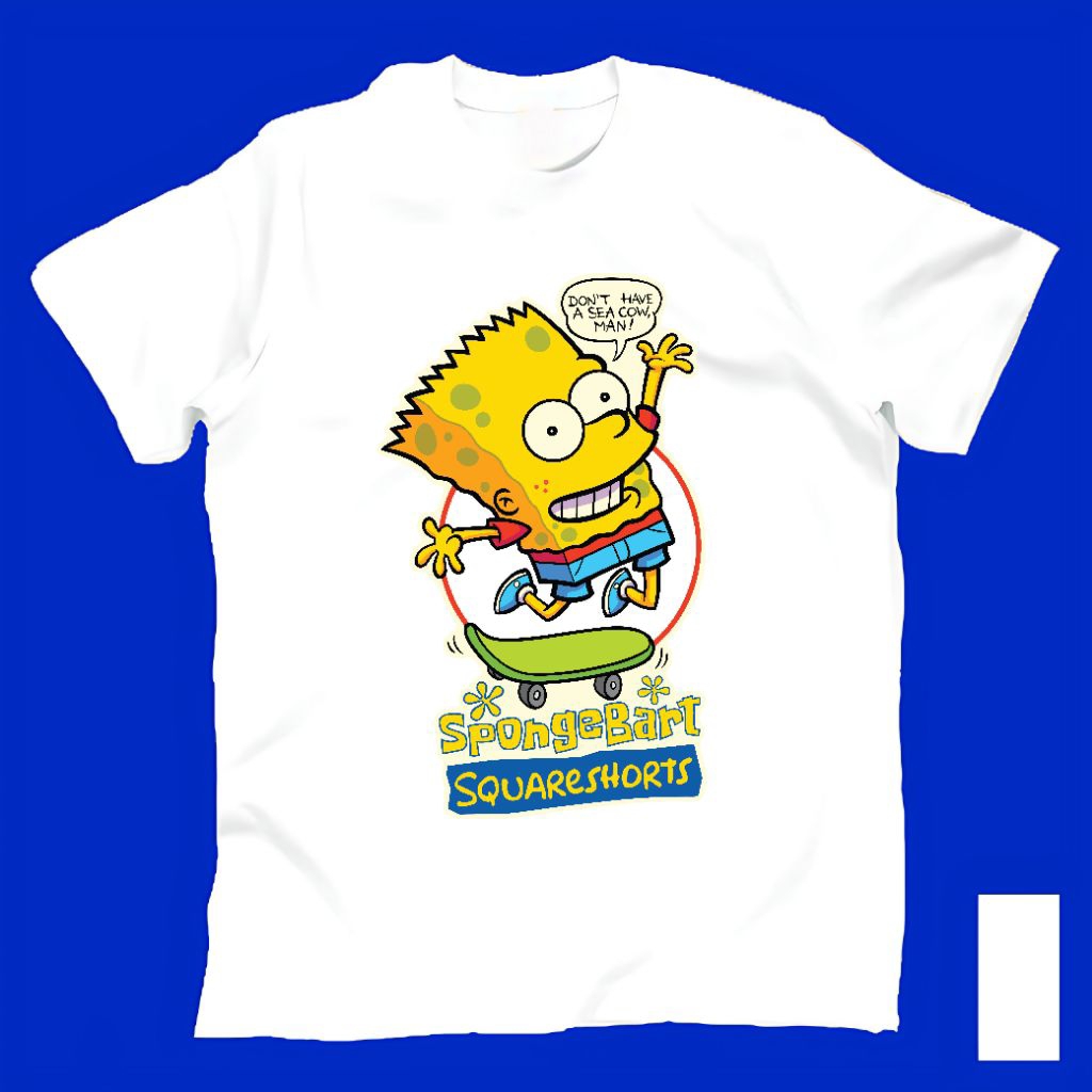 Kaos Baju Tshirt Cewek Perempuan Unisex Cowok Pria Anak Dewasa Remaja Bart The Simpson Simpsons Spon