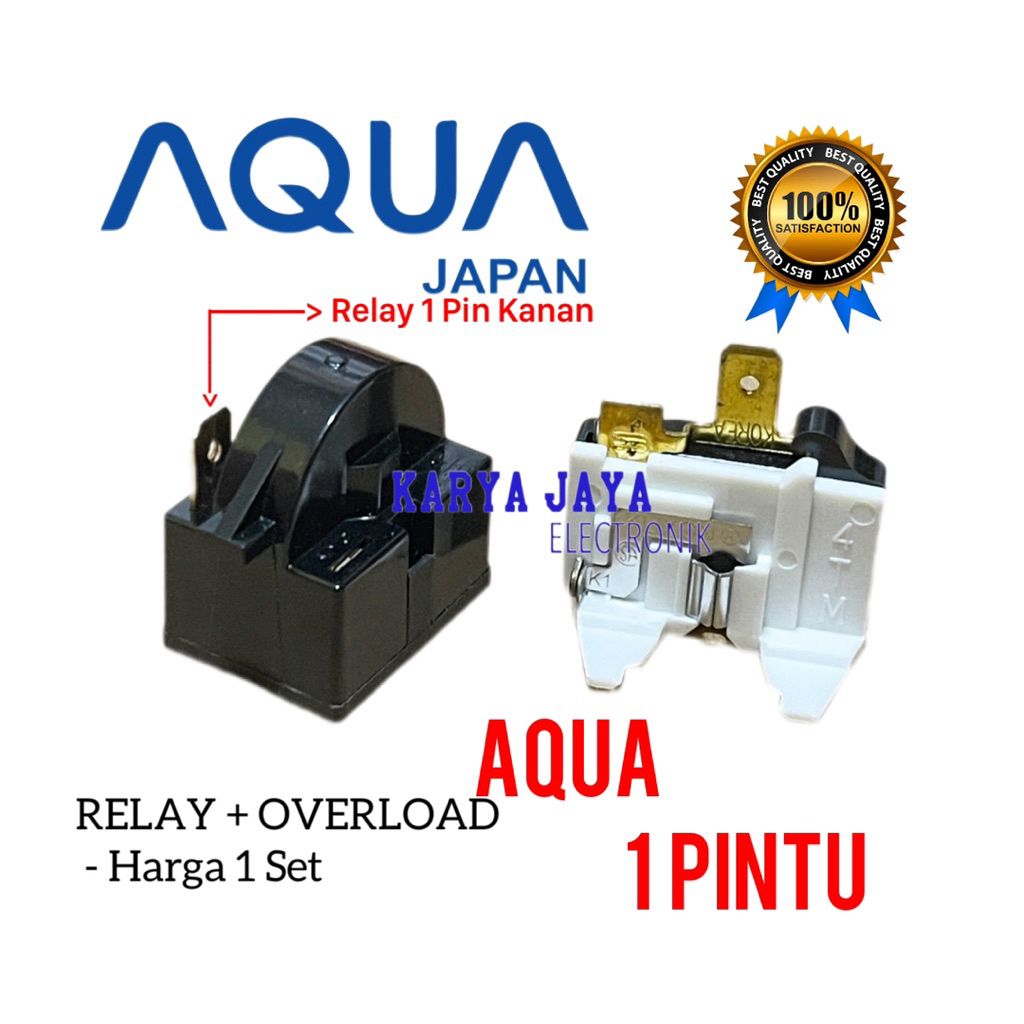 1 Set Relay 1 Pin Kanan Overload Kulkas AQUA 1 Pintu / Relay Kulkas AQua 1 Pintu
