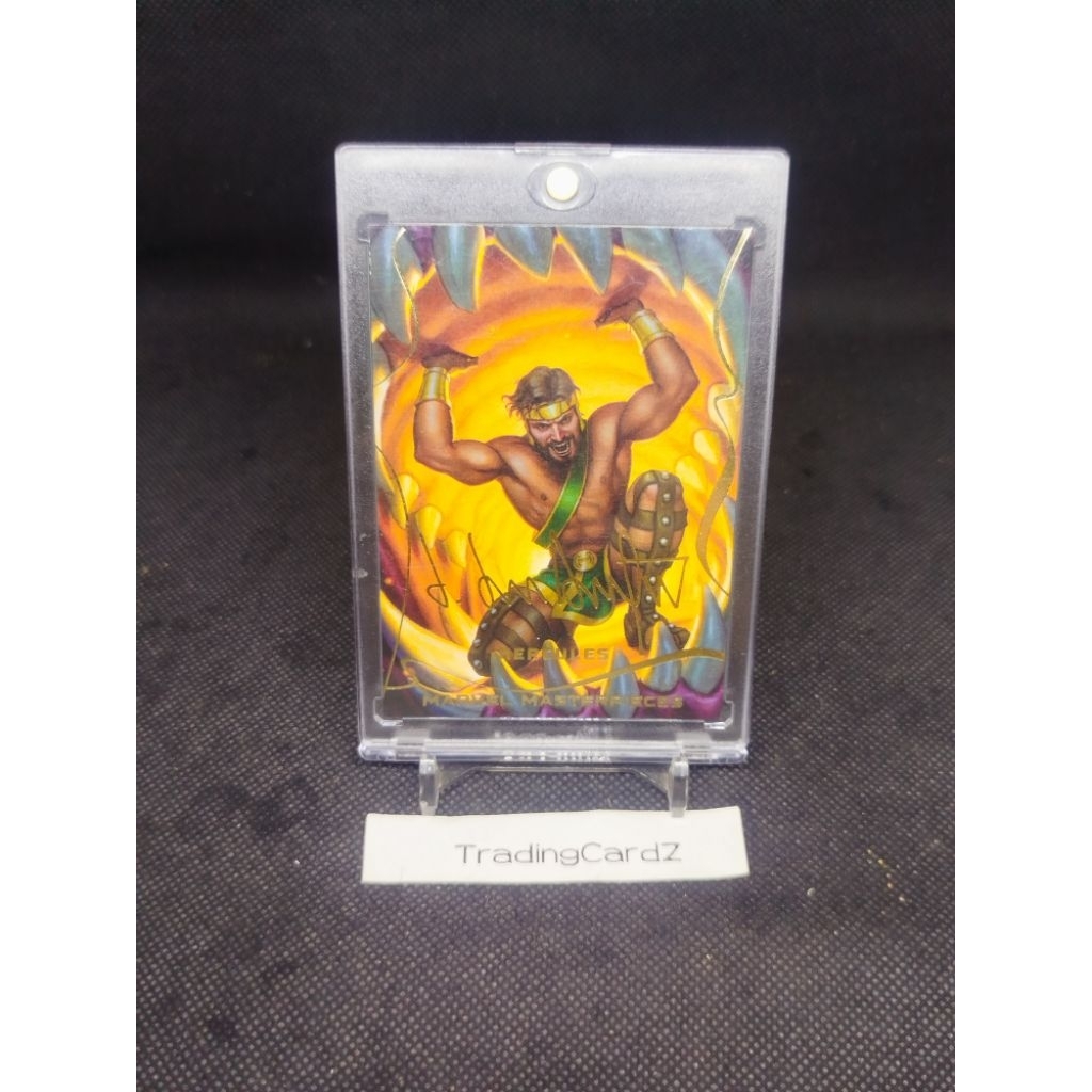 (Kartu Tebal -/+100pt) Trading Card 2022 Skybox Marvel Masterpieces Gold Signature Series Hercules #