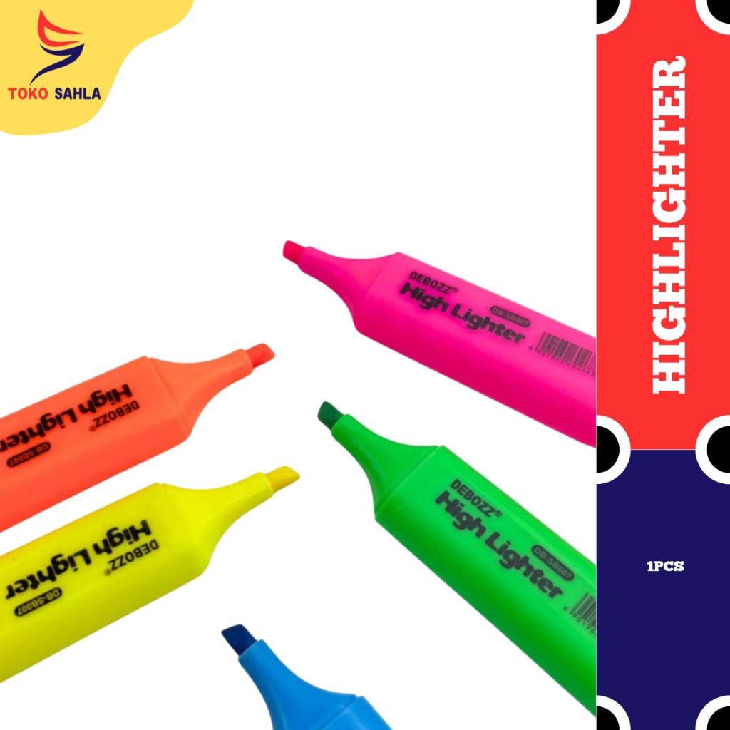 

Highlighter Deboz / Stabilo Neon 5 warna / stabilo murah berkualitas