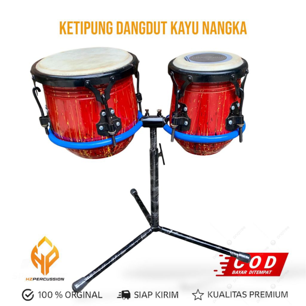 Ketipung Dangdut Koplo | Kendang Koplo Kayu Nangka | Bonus Stand Besi | Bisa COD