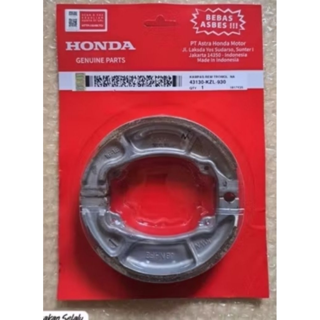 43130KZL930 KAMPAS REM BELAKANG BEAT KAMPAS REM BELAKANG VARIO KAMPAS REM BELAKANG SCOOPY KAMPAS RRM