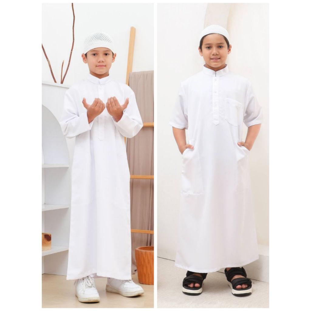 JUBAH PUTIH GAMIS ANAK LAKI-LAKI PUTIH